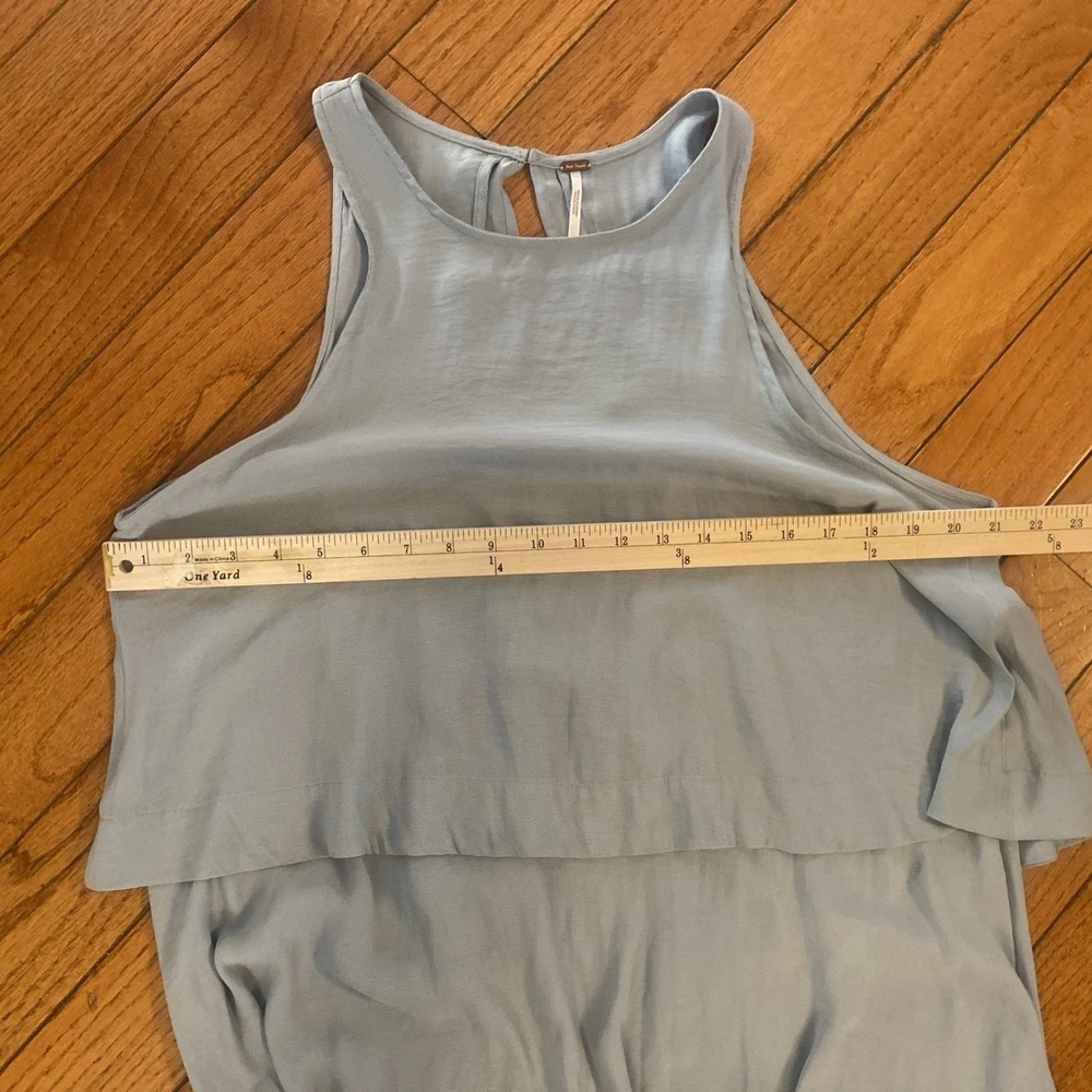 Free People Layers In Love Tiered Tunic Tank Top Blue Medium - Picture 6 of 6